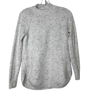LOFT Soft Knit Sweater Grey White Womens Size XS